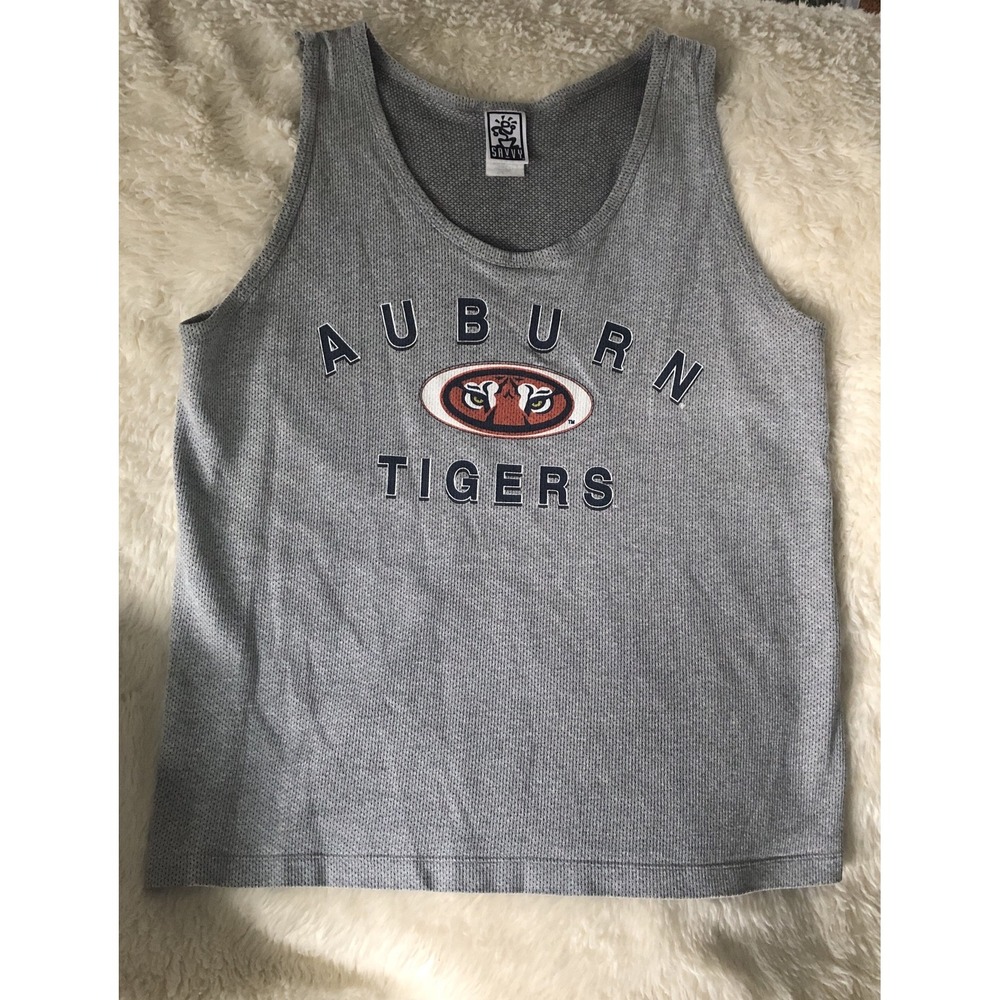 Vintage Auburn Tigers Tank Top Sleeveless Shirt College NCAA Gray Men's Large